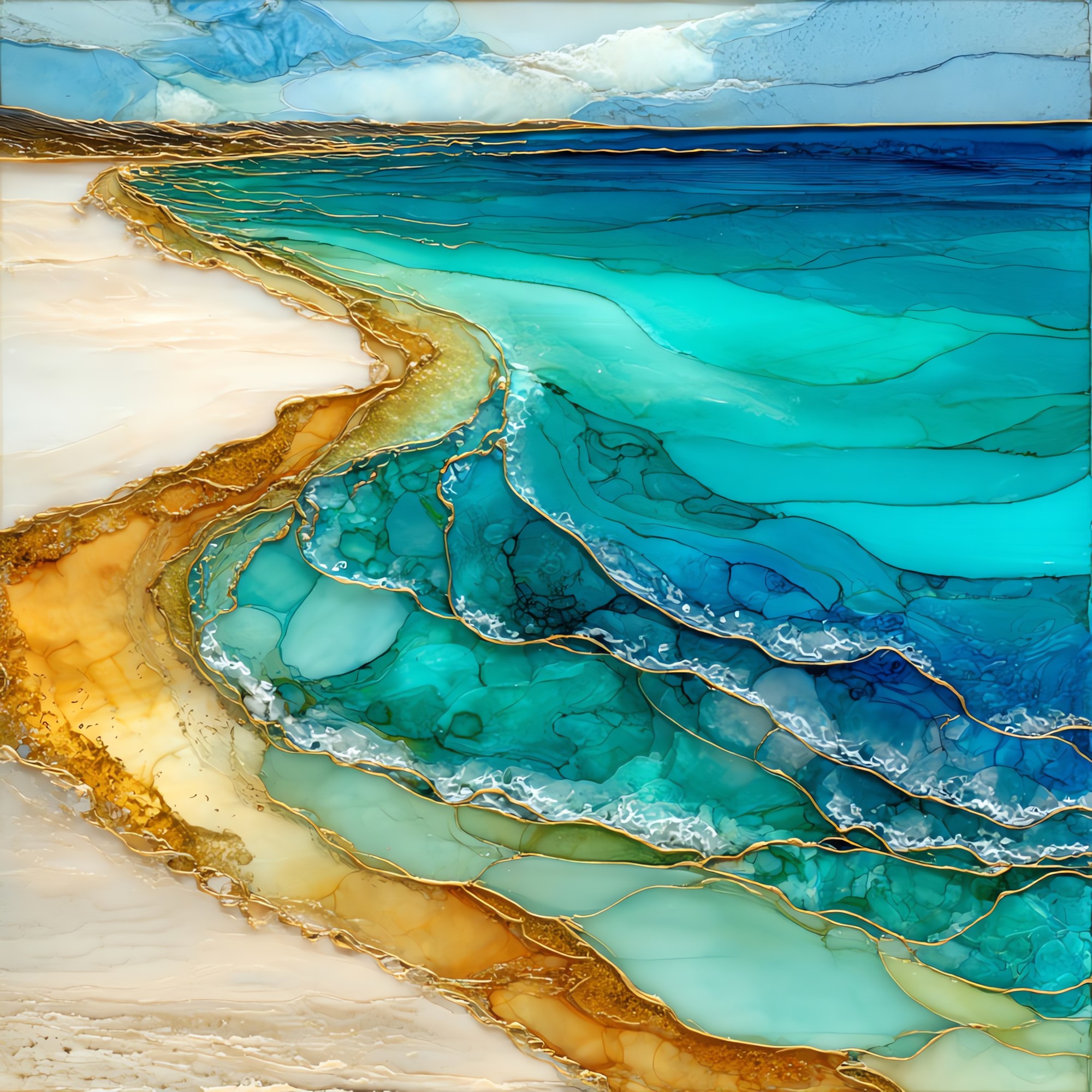 Hapuna Beach Big Island Ceramic Art Tile