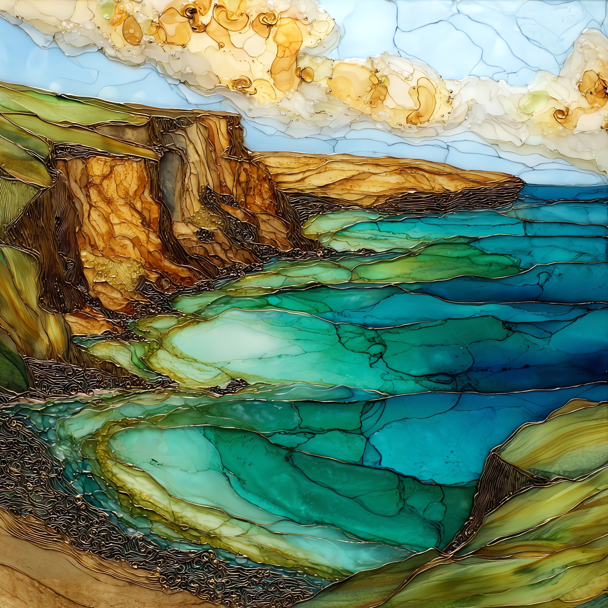 Green Sand Papakolea Big Island Ceramic Art Tile