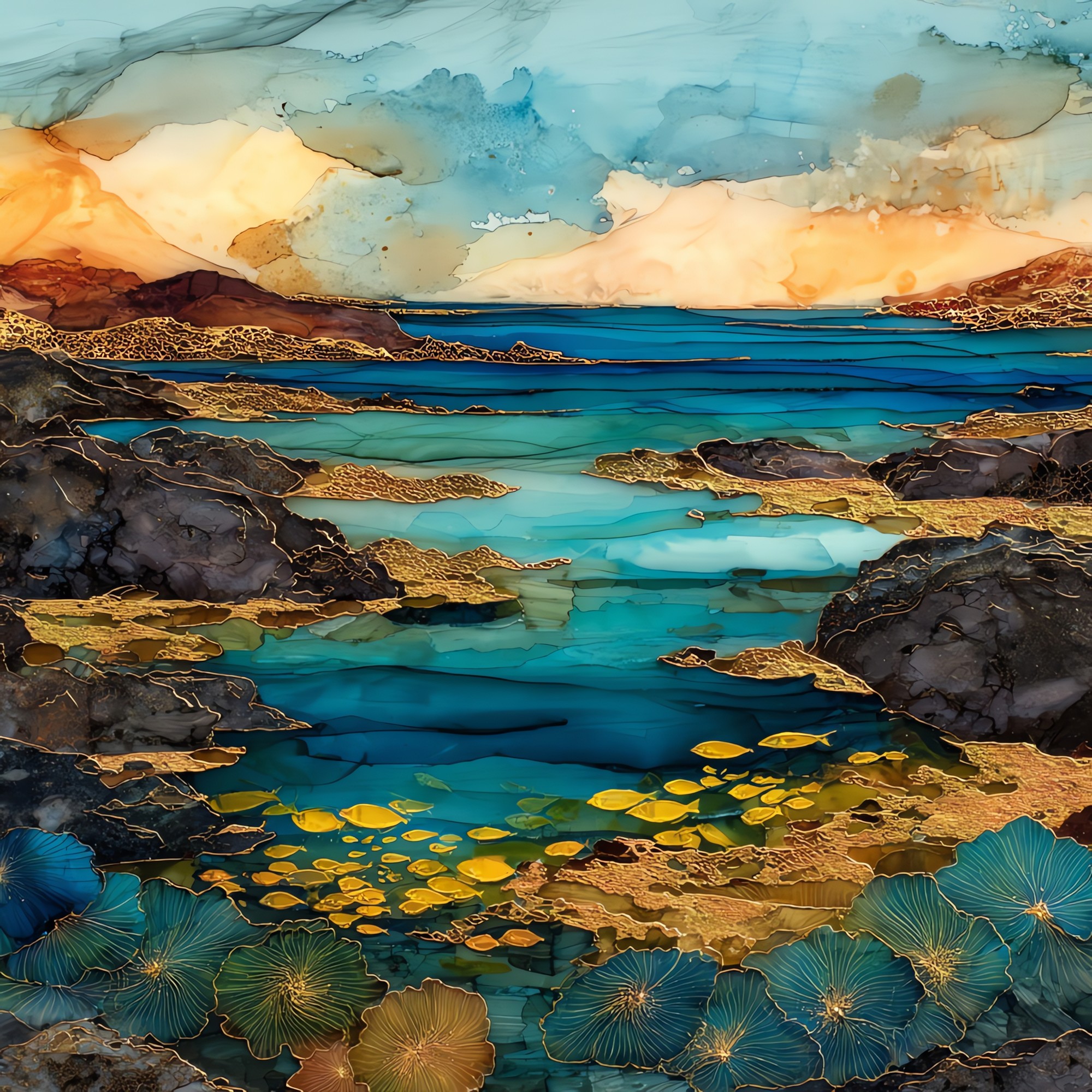 Waiopae Tide Pools Big Island Ceramic Art Tile