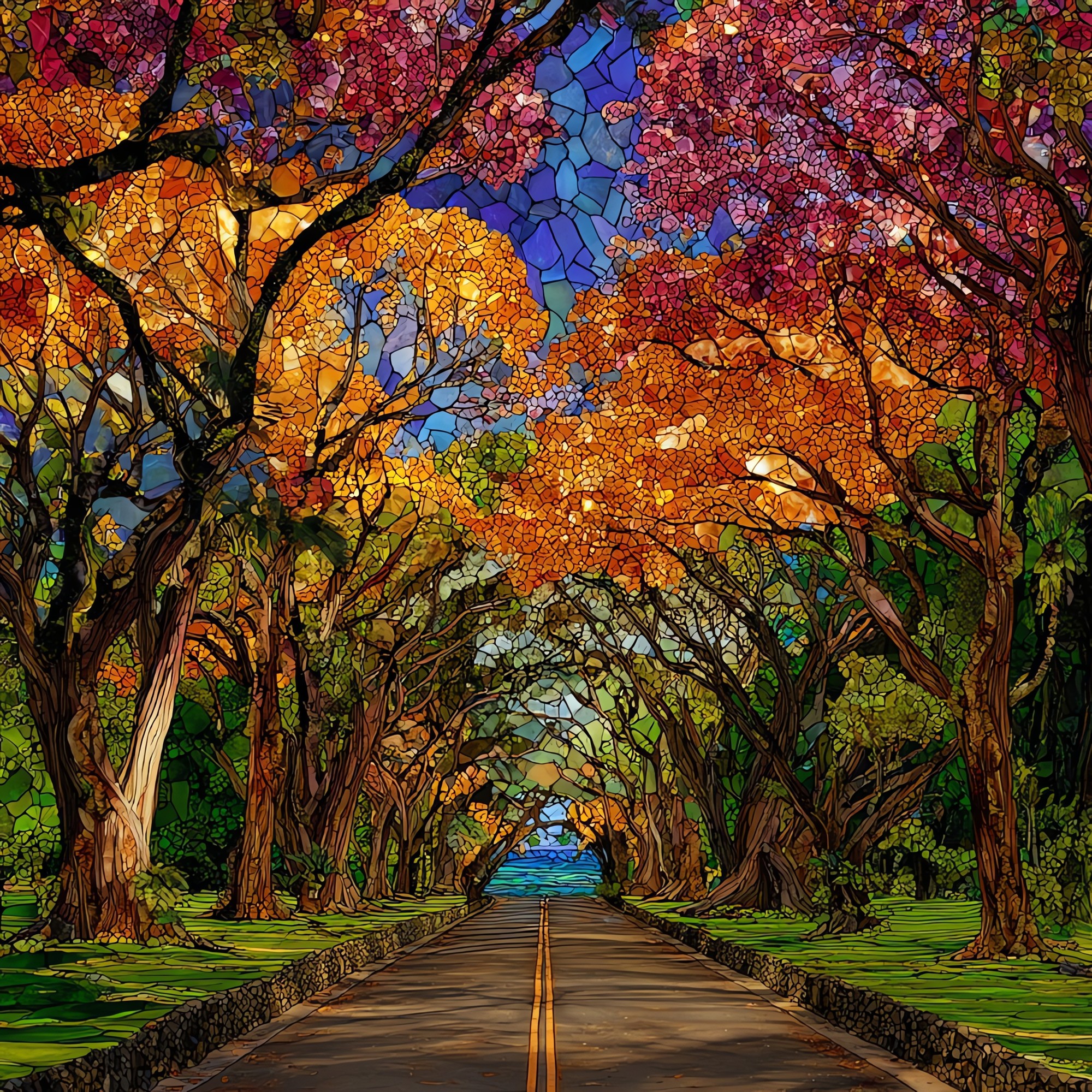 Hilo Banyan Drive Big Island Ceramic Art Tile