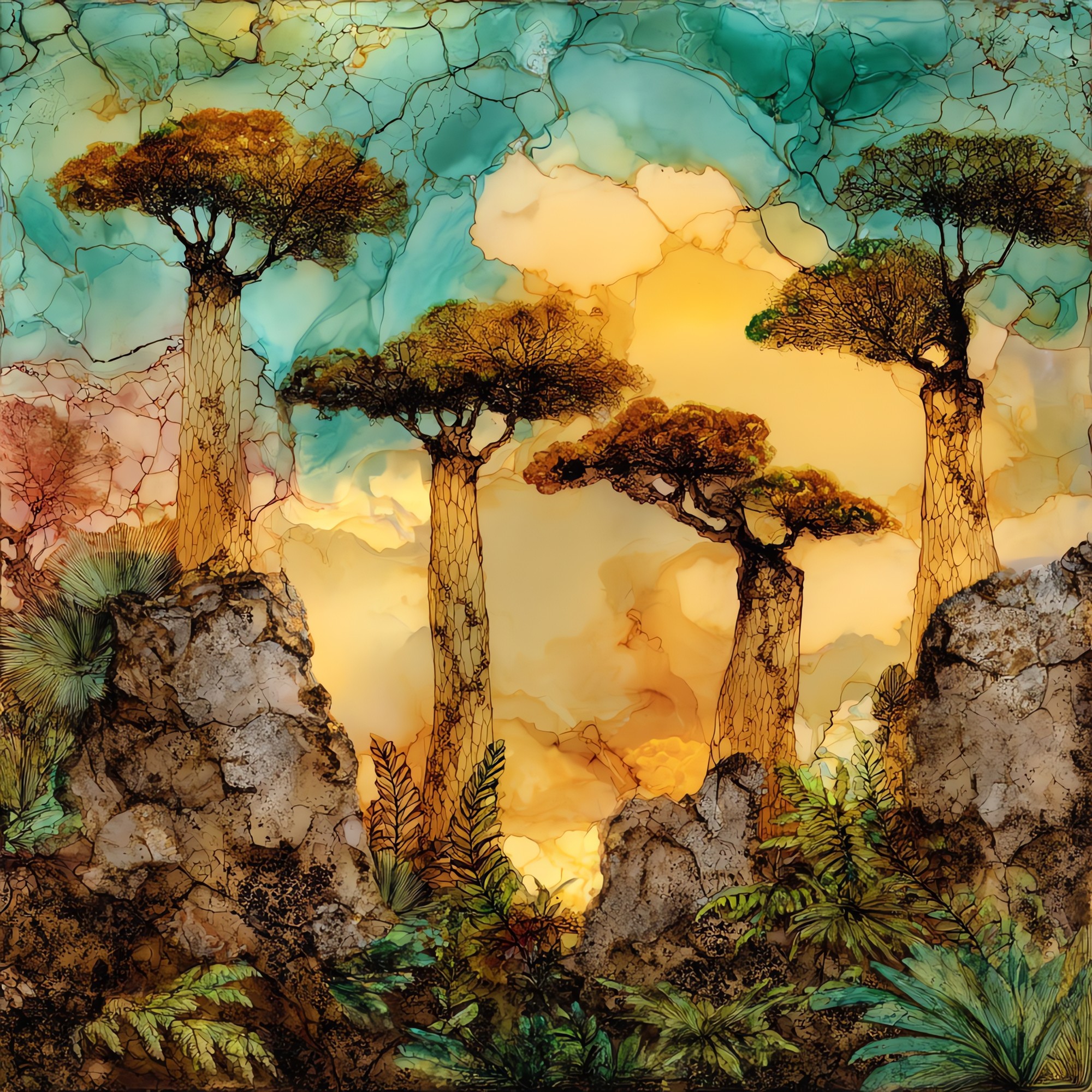 Lava Trees Monument Big Island Ceramic Art Tile