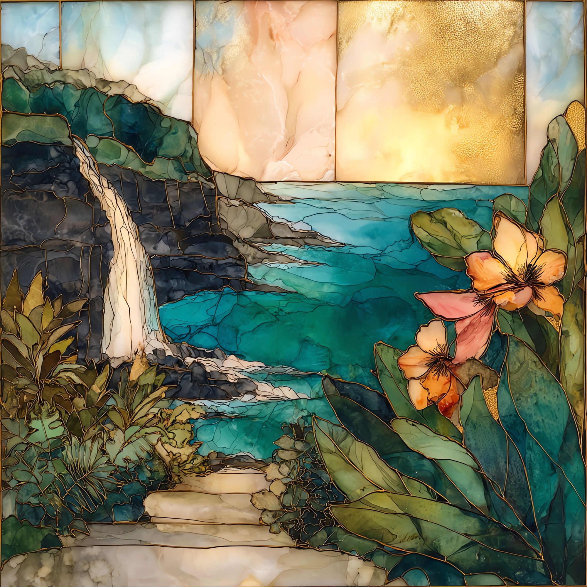Onomea Bioreserve Big Island Ceramic Art Tile