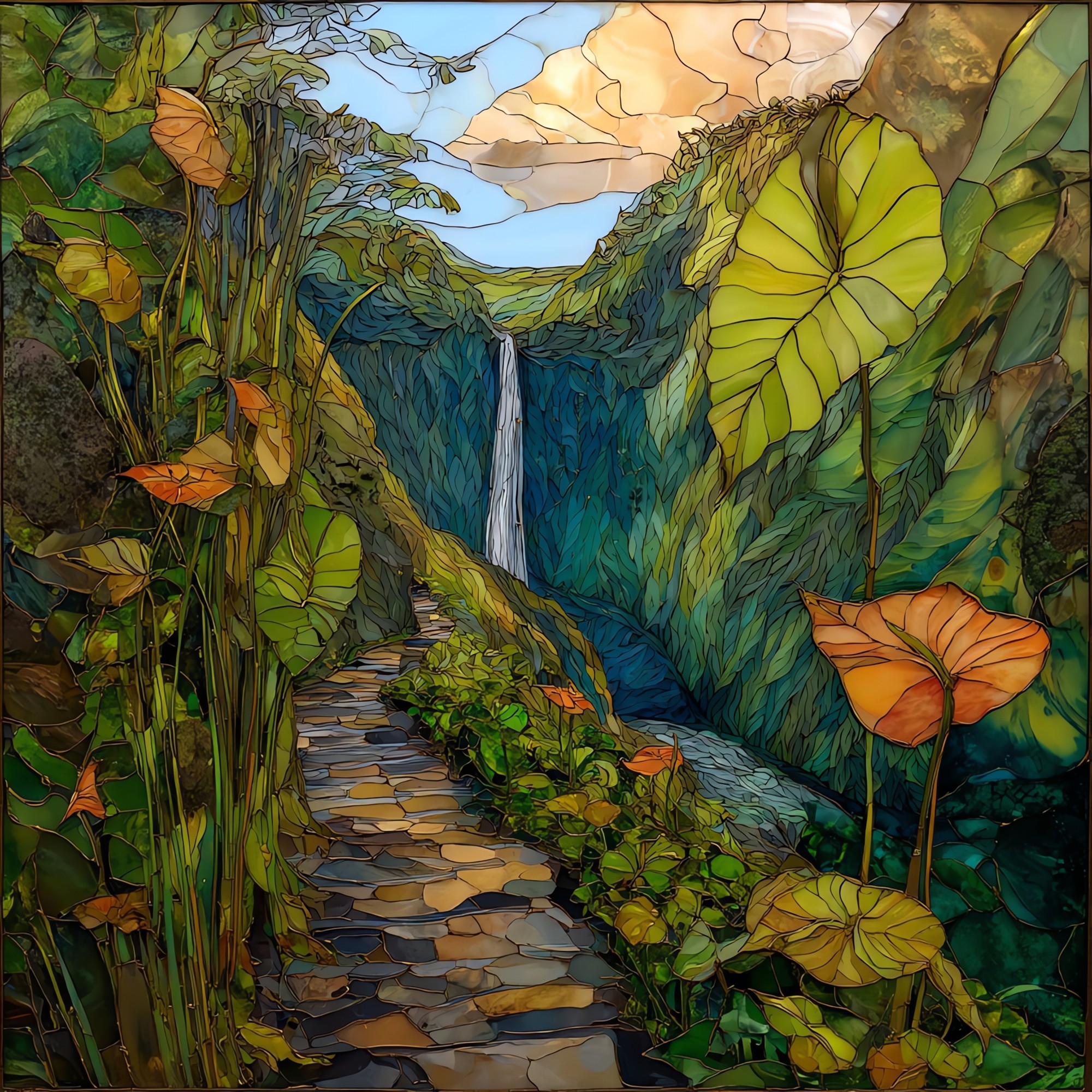 Akaka State Park Trail Big Island Ceramic Art Tile