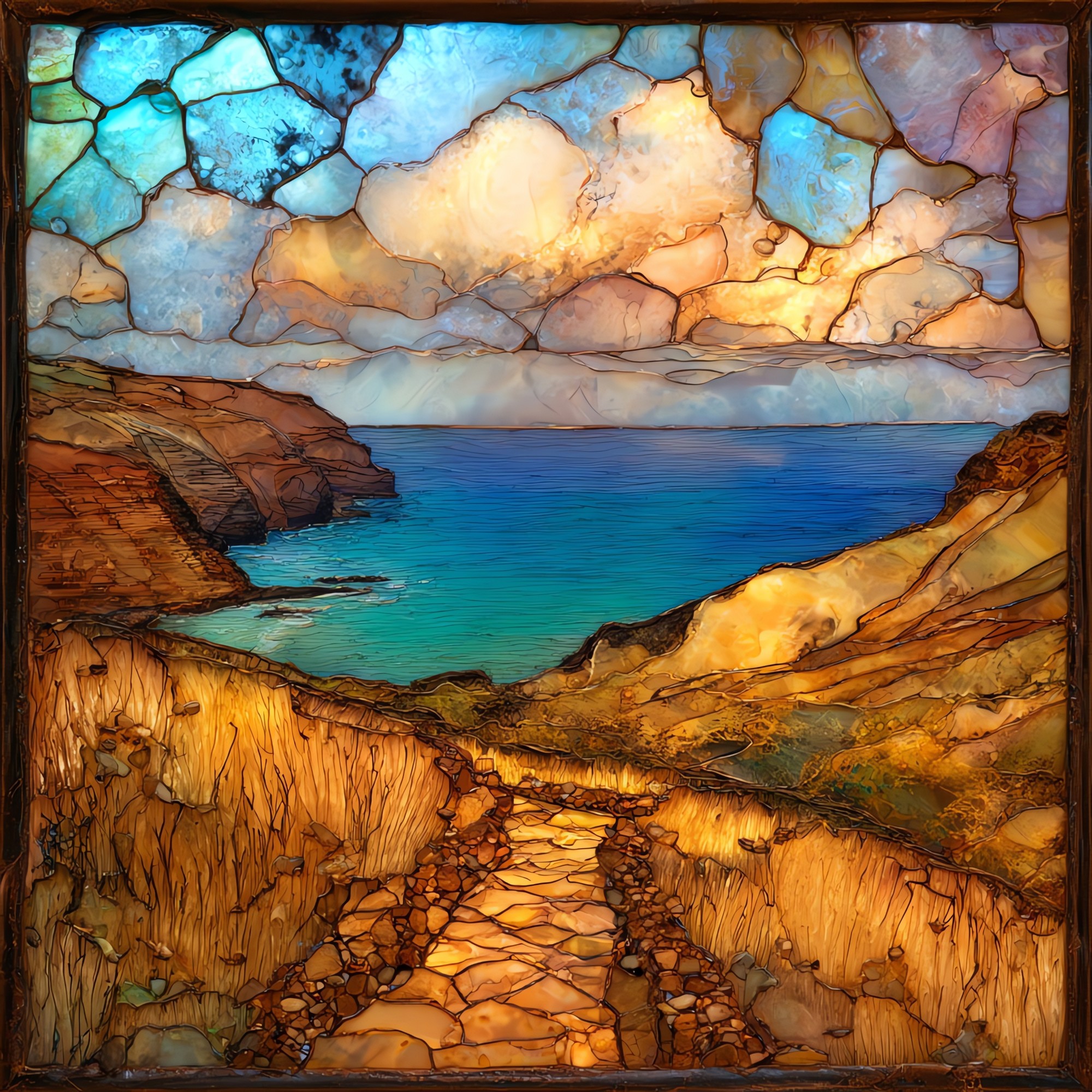 Mahaulepu Trail Kauai Ceramic Art Tile