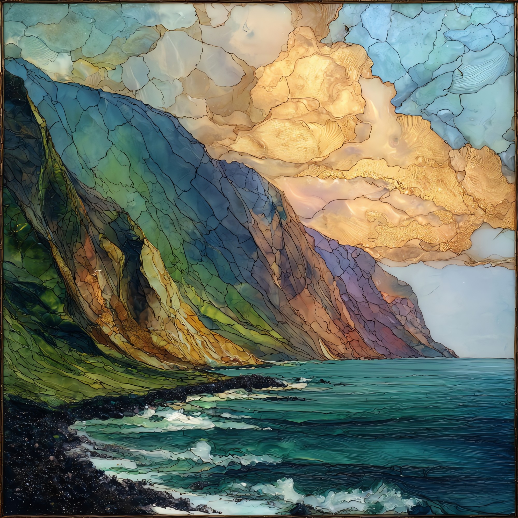 Kalaupapa Peninsula Molokai Ceramic Art Tile
