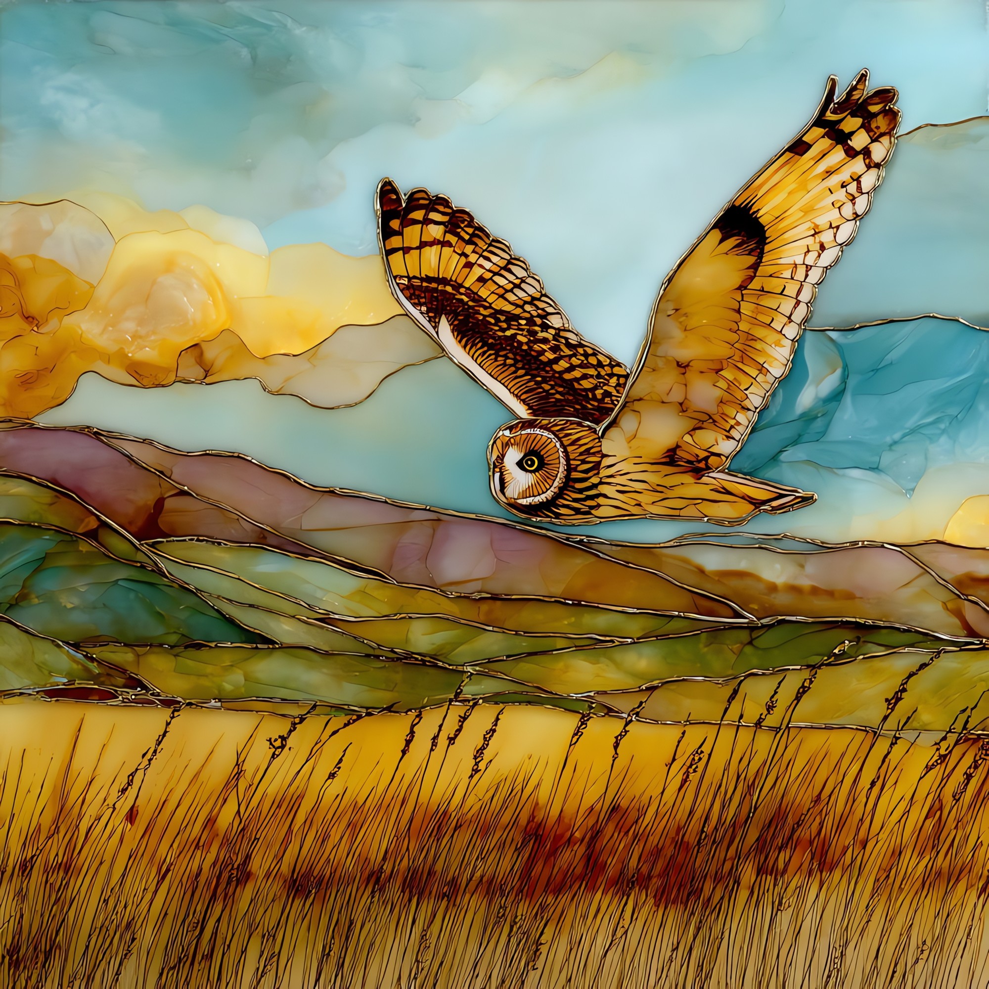 Pueo Owl Maui Ceramic Art Tile
