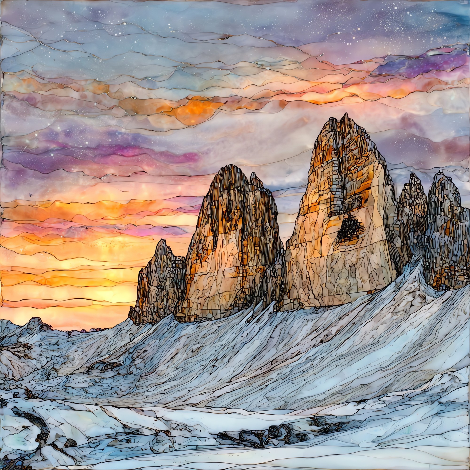 Passo Sella in Winter