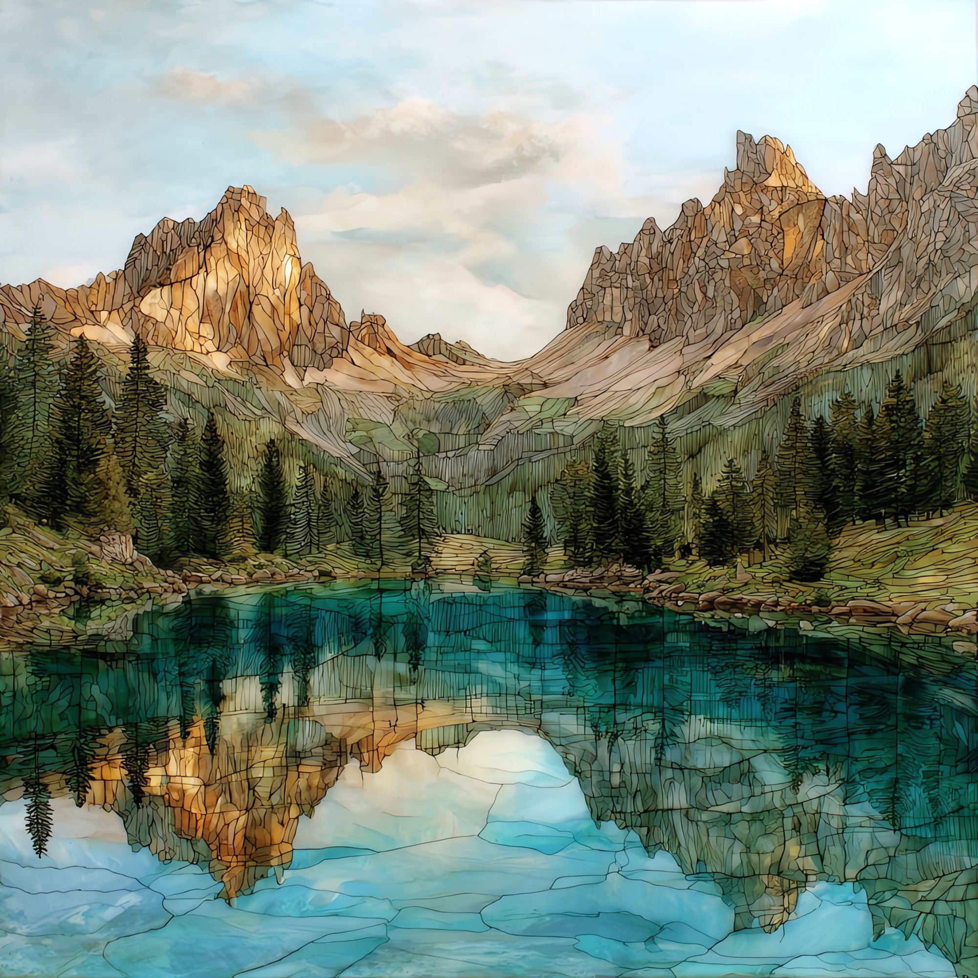 Lake Misurina in Summer